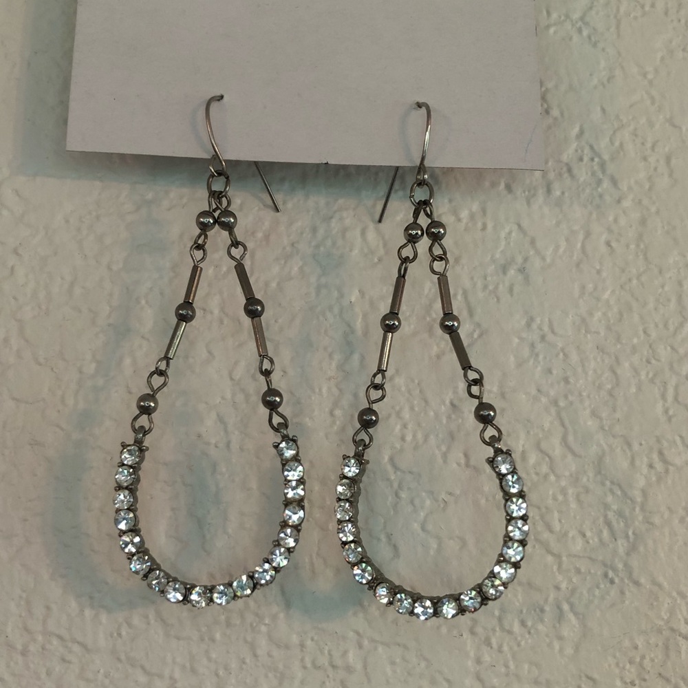 Torrid Horseshoe Shaped Rhinestone Dangle Earrings